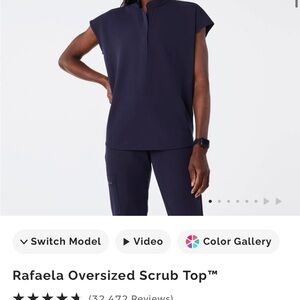 Rafaella Navy Blouse Top